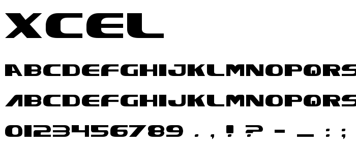 Xcel font