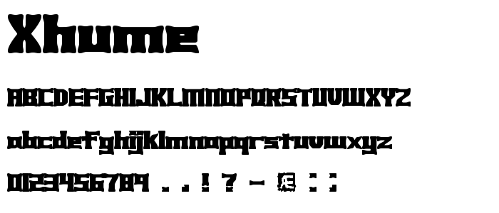 Xhume font