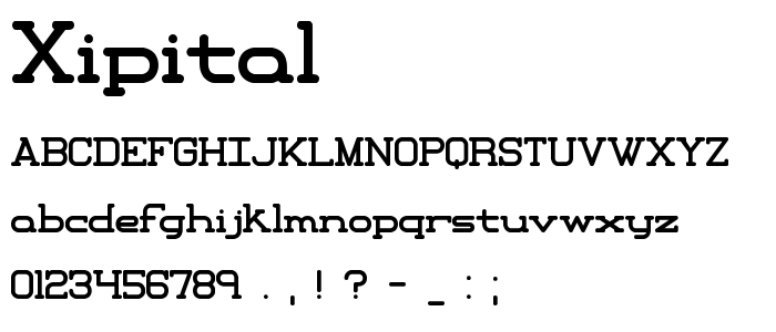 Xipital font