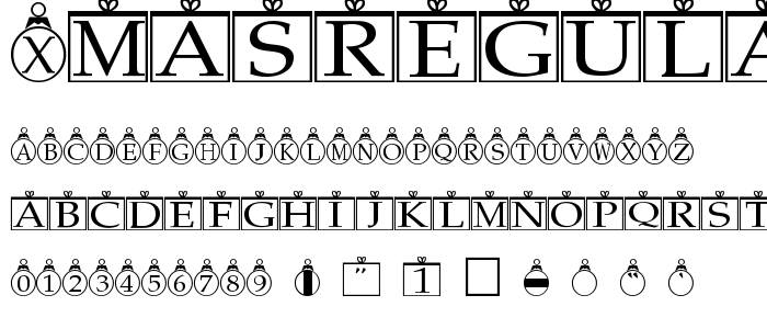 Xmasregular font