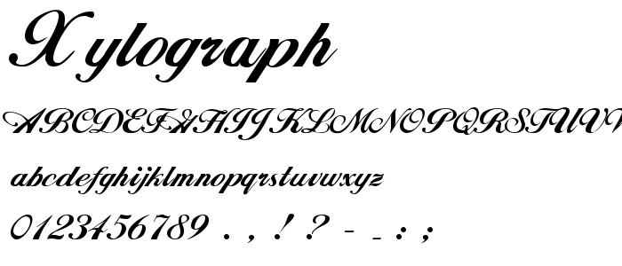 Xylograph font