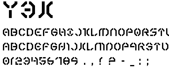 Y3k font