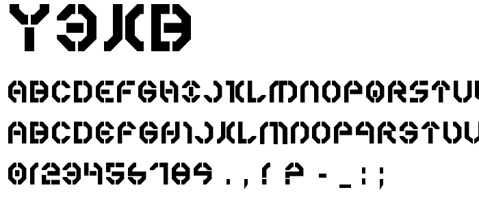 Y3kb font