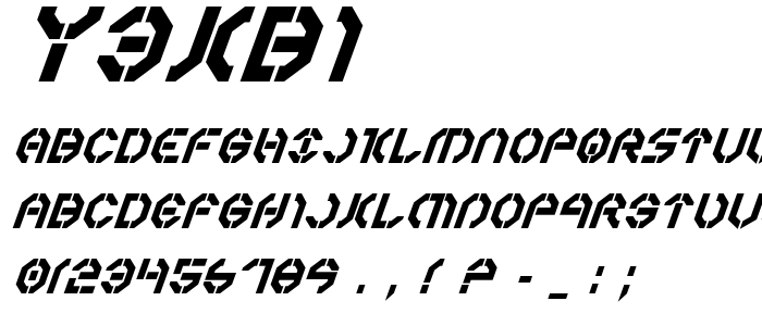 Y3kbi font