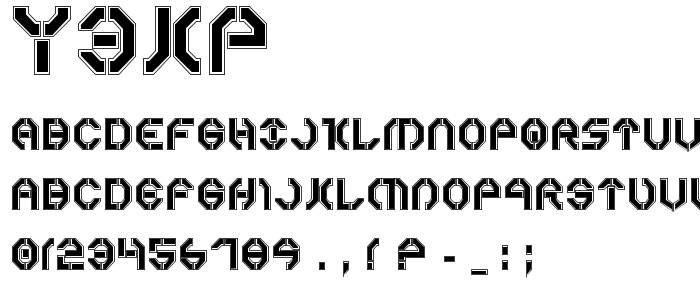 Y3kp font