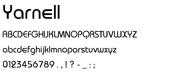 Yarnell font