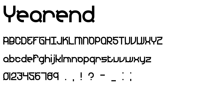 Yearend font