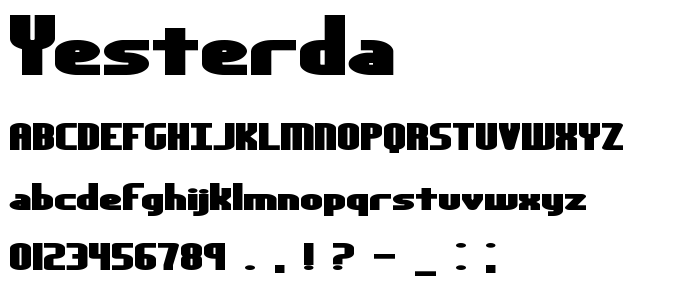 Yesterda font