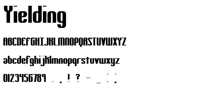 Yielding font