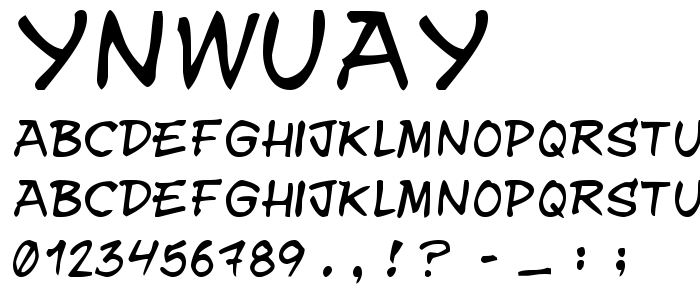 Ynwuay font