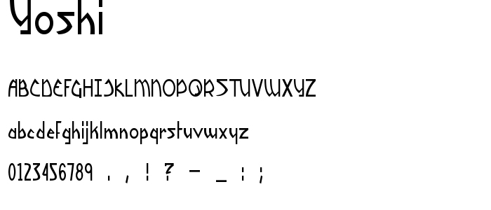 Yoshi font