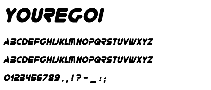 Youregoi font