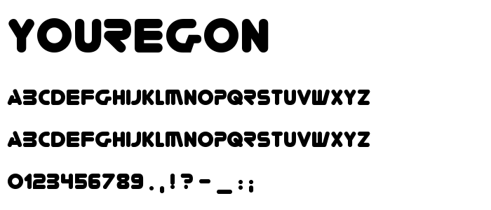 Youregon font