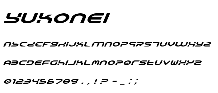 Yukonei font