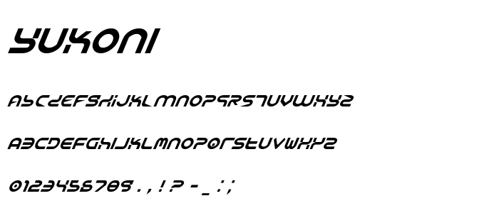 Yukoni font