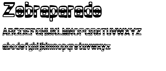 Zebraparade font