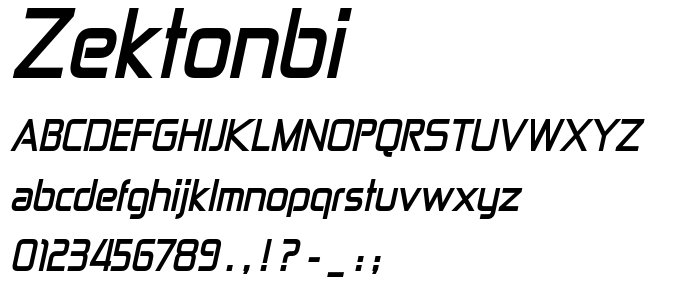 Zektonbi font