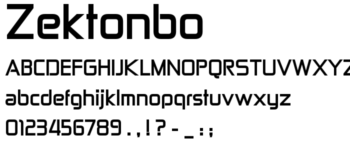 Zektonbo font