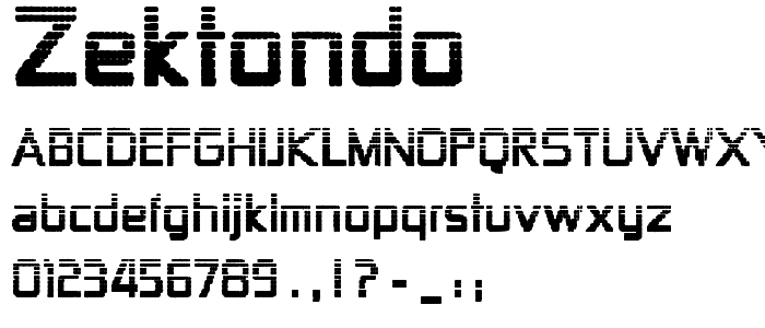 Zektondo font