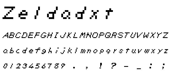 Zeldadxt font