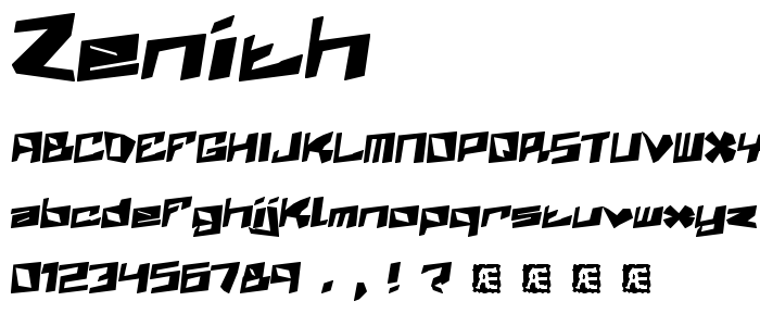 Zenith font