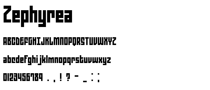 Zephyrea font