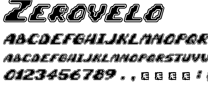 Zerovelo font