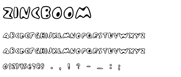 Zincboom font