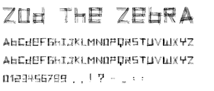 Zod_The_Zebra font