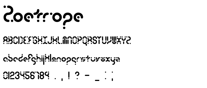 Zoetrope font