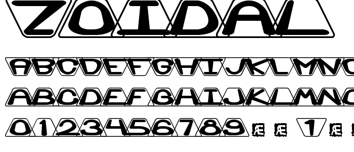 Zoidal font