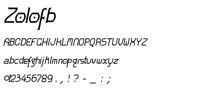 Zolofb font