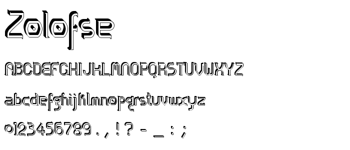 Zolofse font