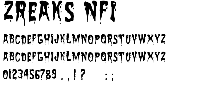 Zreaks_Nfi font