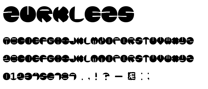 Zurklezs font